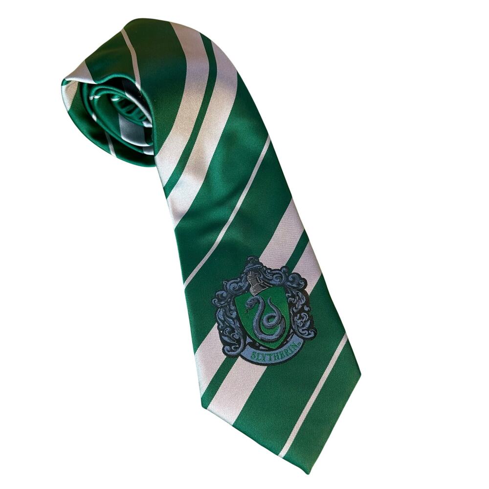 Harry Potter Slytherin TIE short 53.5" x 3.5" Green White